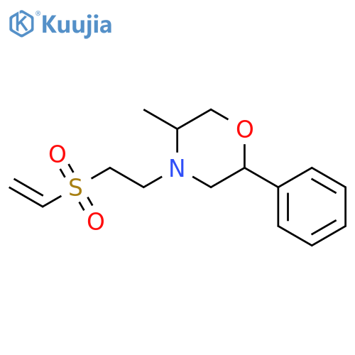 4-2-(ethenesulfonyl)ethyl-5-methyl-2-phenylmorpholine structure