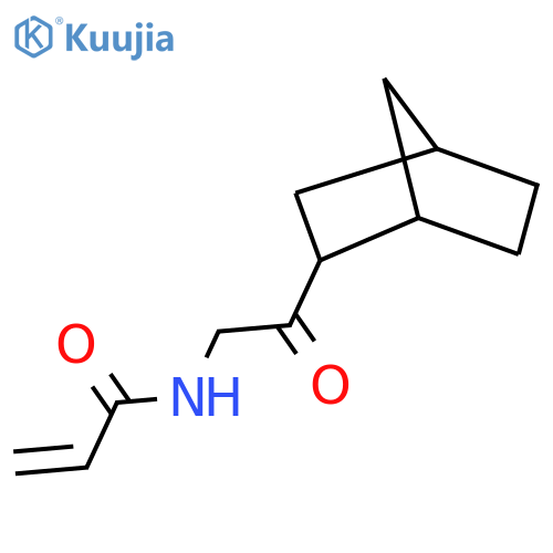 N-(2-{bicyclo2.2.1heptan-2-yl}-2-oxoethyl)prop-2-enamide structure