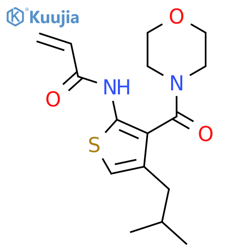 N-[4-(2-Methylpropyl)-3-(morpholine-4-carbonyl)thiophen-2-yl]prop-2-enamide structure