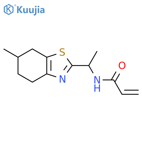 N-1-(6-methyl-4,5,6,7-tetrahydro-1,3-benzothiazol-2-yl)ethylprop-2-enamide structure