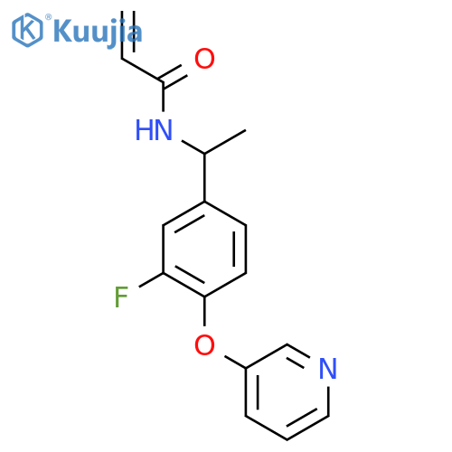 N-[1-[3-Fluoro-4-(3-pyridinyloxy)phenyl]ethyl]-2-propenamide structure