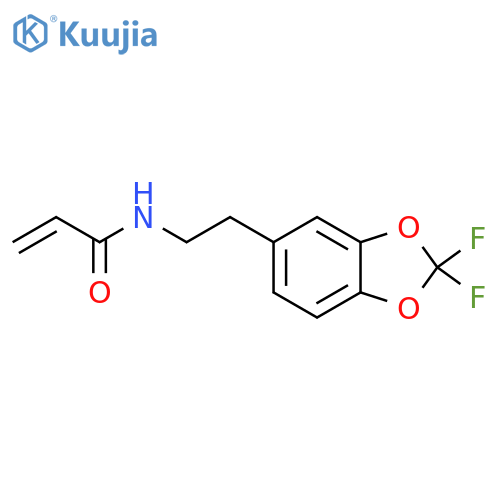 N-2-(2,2-difluoro-1,3-dioxaindan-5-yl)ethylprop-2-enamide structure