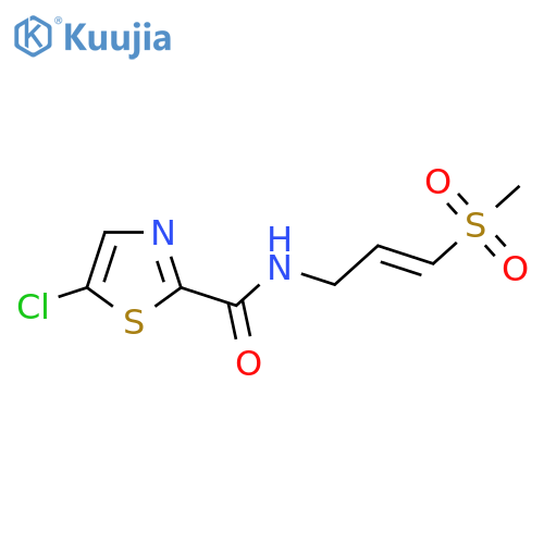 5-chloro-N-(3-methanesulfonylprop-2-en-1-yl)-1,3-thiazole-2-carboxamide structure