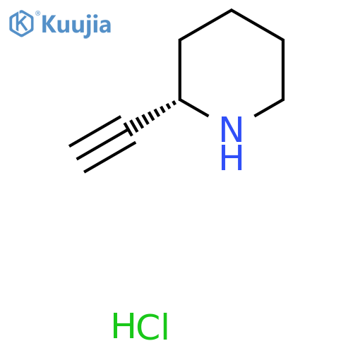 (2S)-2-ethynylpiperidine;hydrochloride structure