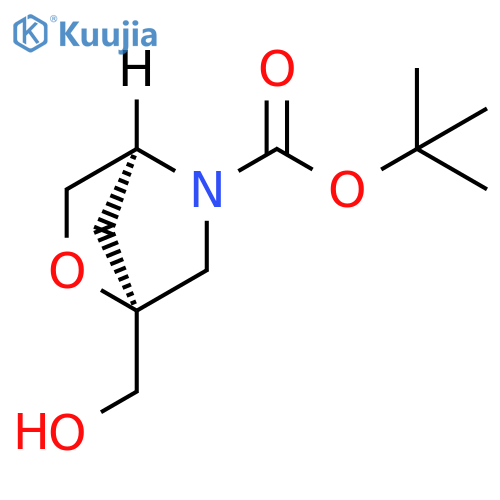 tert-butyl (1S,4S)-1-(hydroxymethyl)-2-oxa-5-azabicyclo[2.2.1]heptane-5-carboxylate structure