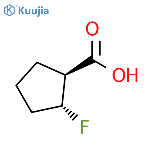 (1S,2R)-2-fluorocyclopentanecarboxylic acid structure
