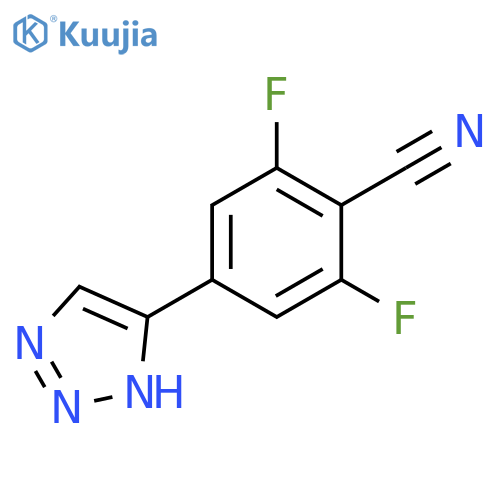 2,6-difluoro-4-(1H-triazol-5-yl)benzonitrile structure