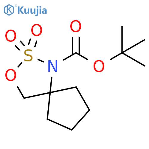 tert-butyl 2,2-dioxo-3-oxa-2λ?-thia-1-azaspiro[4.4]nonane-1-carboxylate structure
