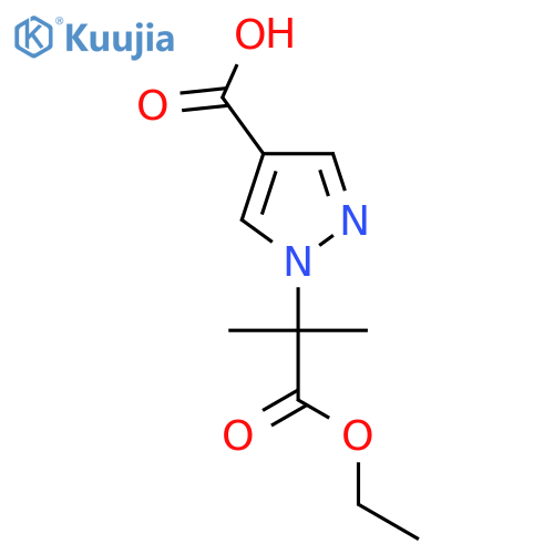 1-(1-Ethoxy-2-methyl-1-oxopropan-2-yl)-1H-pyrazole-4-carboxylic acid structure