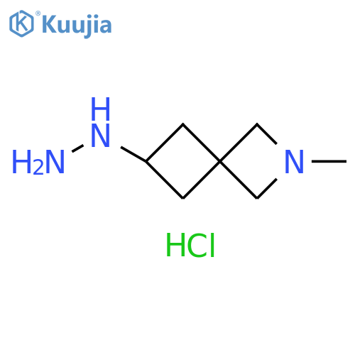 (2-methyl-2-azaspiro[3.3]heptan-6-yl)hydrazine;trihydrochloride structure