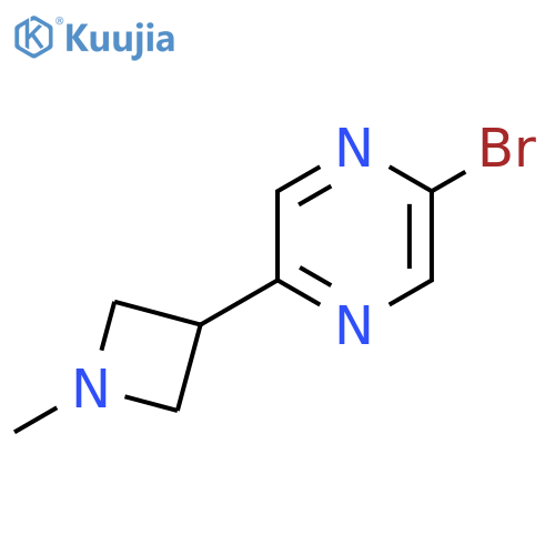 2-Bromo-5-(1-methylazetidin-3-yl)pyrazine structure