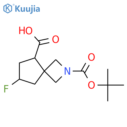 2-tert-butoxycarbonyl-7-fluoro-2-azaspiro[3.4]octane-5-carboxylic acid structure