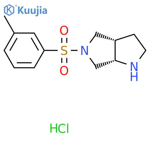 (3aS,6aS)-5-(3-methylbenzenesulfonyl)-octahydropyrrolo[3,4-b]pyrrole hydrochloride structure