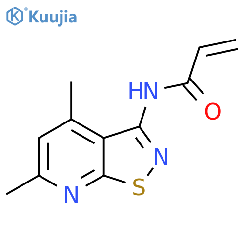 N-{4,6-dimethyl-1,2thiazolo5,4-bpyridin-3-yl}prop-2-enamide structure