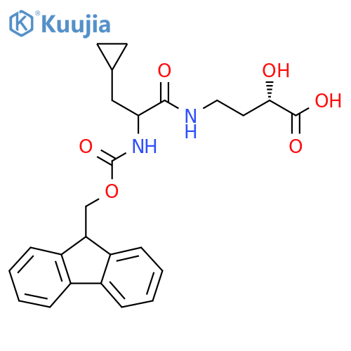 (2S)-4-3-cyclopropyl-2-({(9H-fluoren-9-yl)methoxycarbonyl}amino)propanamido-2-hydroxybutanoic acid structure