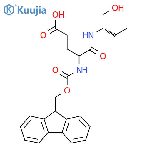 4-({(9H-fluoren-9-yl)methoxycarbonyl}amino)-4-{(2S)-1-hydroxybutan-2-ylcarbamoyl}butanoic acid structure