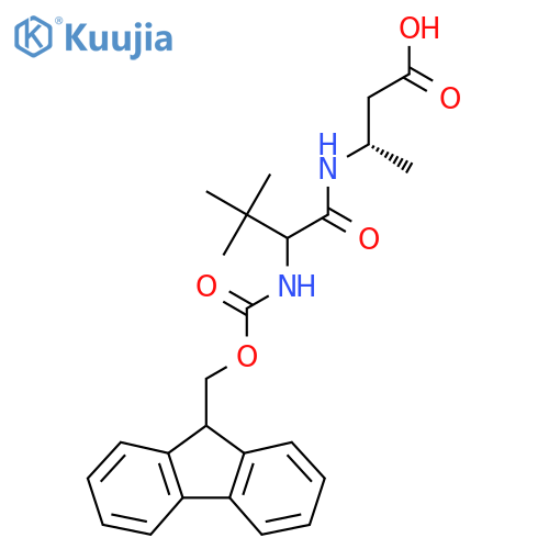 (3S)-3-2-({(9H-fluoren-9-yl)methoxycarbonyl}amino)-3,3-dimethylbutanamidobutanoic acid structure