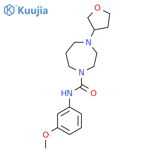 N-(3-methoxyphenyl)-4-(oxolan-3-yl)-1,4-diazepane-1-carboxamide structure