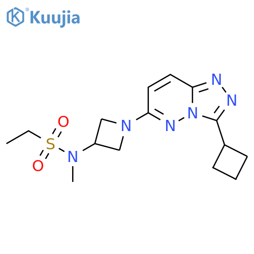 N-(1-{3-cyclobutyl-1,2,4triazolo4,3-bpyridazin-6-yl}azetidin-3-yl)-N-methylethane-1-sulfonamide structure