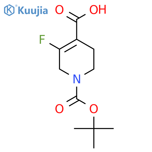 5-Fluoro-1-[(2-methylpropan-2-yl)oxycarbonyl]-3,6-dihydro-2H-pyridine-4-carboxylic acid structure