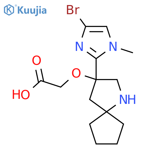 2-{[3-(4-bromo-1-methyl-1H-imidazol-2-yl)-1-azaspiro[4.4]nonan-3-yl]oxy}acetic acid structure