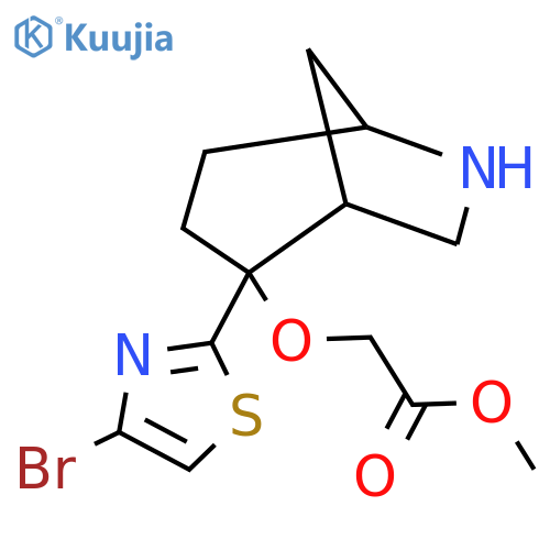 Methyl 2-{[2-(4-bromo-1,3-thiazol-2-yl)-6-azabicyclo[3.2.1]octan-2-yl]oxy}acetate structure