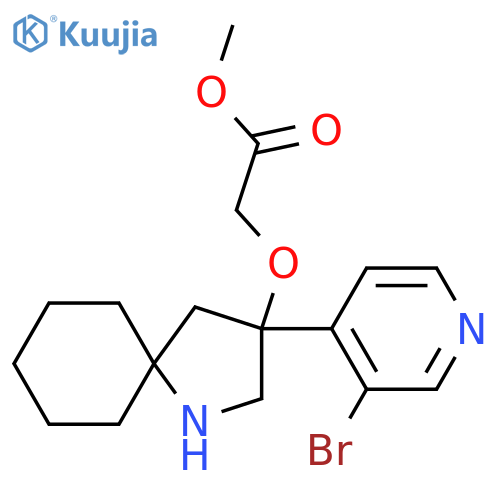 Methyl 2-{[3-(3-bromopyridin-4-yl)-1-azaspiro[4.5]decan-3-yl]oxy}acetate structure