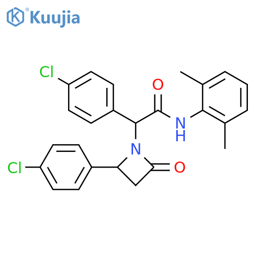 2-(4-chlorophenyl)-2-2-(4-chlorophenyl)-4-oxoazetidin-1-yl-N-(2,6-dimethylphenyl)acetamide structure
