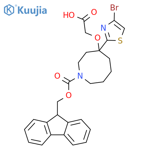 2-{[4-(4-bromo-1,3-thiazol-2-yl)-1-{[(9H-fluoren-9-yl)methoxy]carbonyl}azocan-4-yl]oxy}acetic acid structure