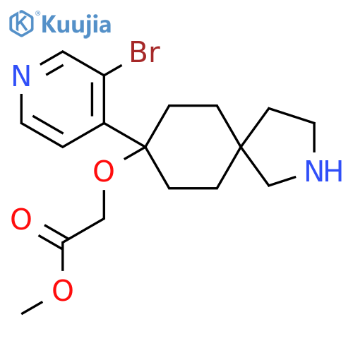 Methyl 2-{[8-(3-bromopyridin-4-yl)-2-azaspiro[4.5]decan-8-yl]oxy}acetate structure