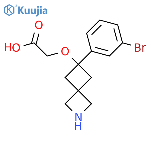 2-{[6-(3-Bromophenyl)-2-azaspiro[3.3]heptan-6-yl]oxy}acetic acid structure