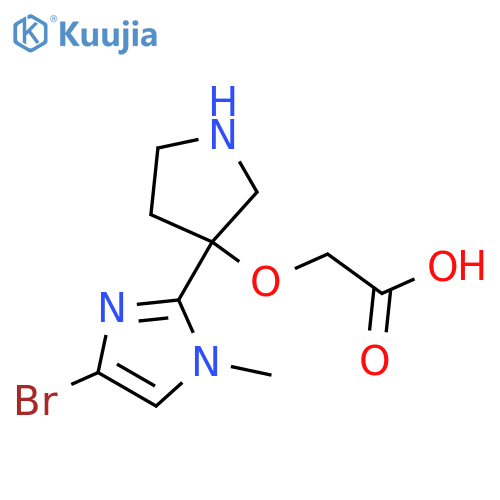 2-{[3-(4-bromo-1-methyl-1H-imidazol-2-yl)pyrrolidin-3-yl]oxy}acetic acid structure