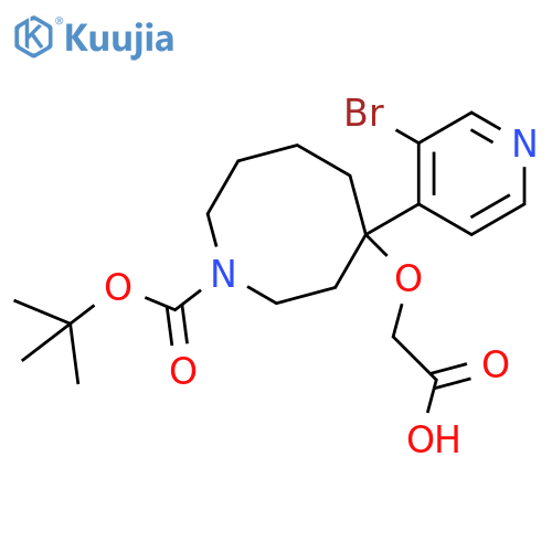 2-{[4-(3-Bromopyridin-4-yl)-1-[(tert-butoxy)carbonyl]azocan-4-yl]oxy}acetic acid structure