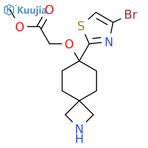 Methyl 2-{[7-(4-bromo-1,3-thiazol-2-yl)-2-azaspiro[3.5]nonan-7-yl]oxy}acetate structure