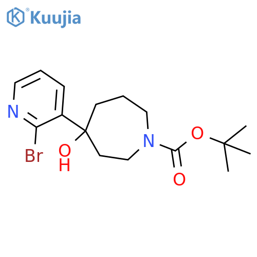 Tert-butyl 4-(2-bromopyridin-3-yl)-4-hydroxyazepane-1-carboxylate structure