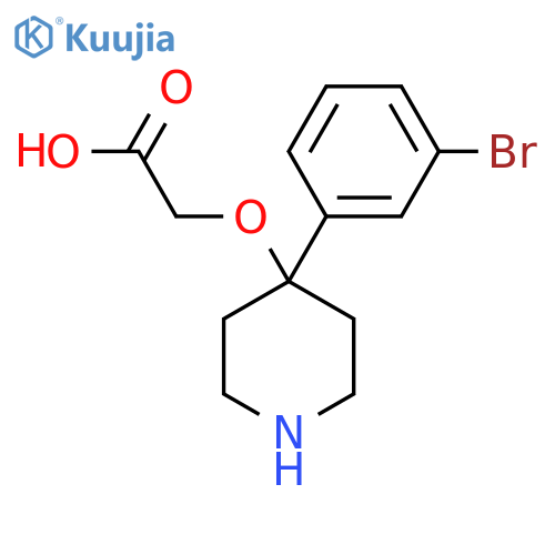 2-{[4-(3-Bromophenyl)piperidin-4-yl]oxy}acetic acid structure