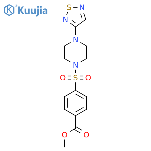 methyl 4-{[4-(1,2,5-thiadiazol-3-yl)piperazin-1-yl]sulfonyl}benzoate structure