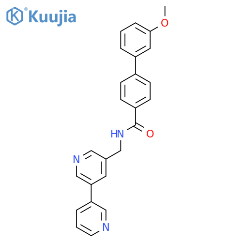 N-({[3,3'-bipyridine]-5-yl}methyl)-3'-methoxy-[1,1'-biphenyl]-4-carboxamide structure