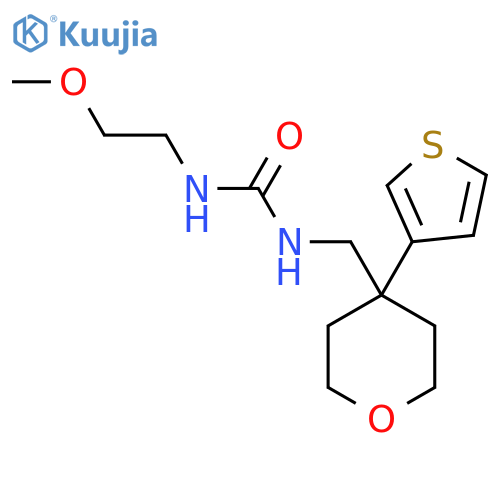 3-(2-methoxyethyl)-1-{4-(thiophen-3-yl)oxan-4-ylmethyl}urea structure