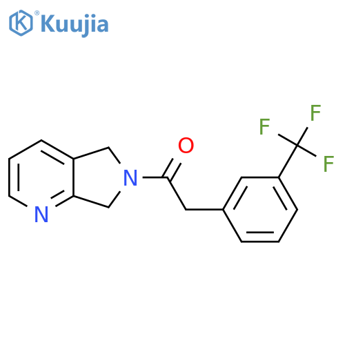 1-{5H,6H,7H-pyrrolo3,4-bpyridin-6-yl}-2-3-(trifluoromethyl)phenylethan-1-one structure