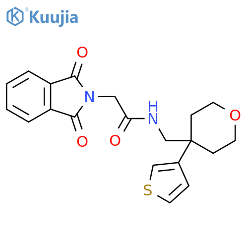 2-(1,3-dioxo-2,3-dihydro-1H-isoindol-2-yl)-N-{4-(thiophen-3-yl)oxan-4-ylmethyl}acetamide structure