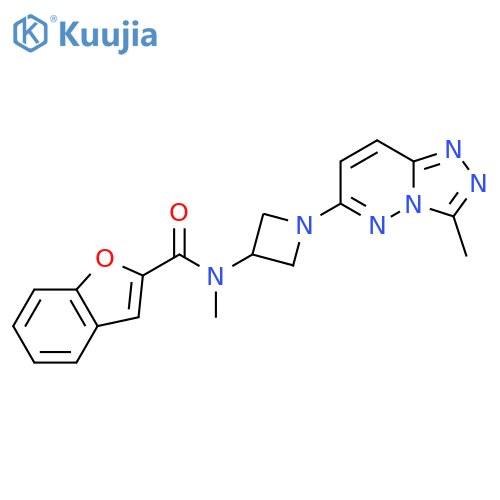 N-methyl-N-(1-{3-methyl-1,2,4triazolo4,3-bpyridazin-6-yl}azetidin-3-yl)-1-benzofuran-2-carboxamide structure