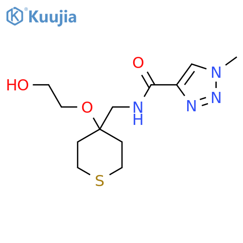 N-{[4-(2-hydroxyethoxy)thian-4-yl]methyl}-1-methyl-1H-1,2,3-triazole-4-carboxamide structure