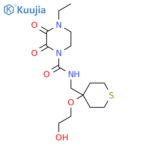 4-ethyl-N-{4-(2-hydroxyethoxy)thian-4-ylmethyl}-2,3-dioxopiperazine-1-carboxamide structure