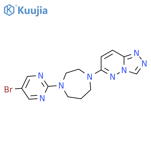 1-(5-bromopyrimidin-2-yl)-4-{1,2,4triazolo4,3-bpyridazin-6-yl}-1,4-diazepane structure