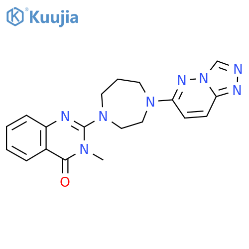 3-methyl-2-(4-{1,2,4triazolo4,3-bpyridazin-6-yl}-1,4-diazepan-1-yl)-3,4-dihydroquinazolin-4-one structure