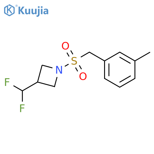 3-(difluoromethyl)-1-(3-methylphenyl)methanesulfonylazetidine structure