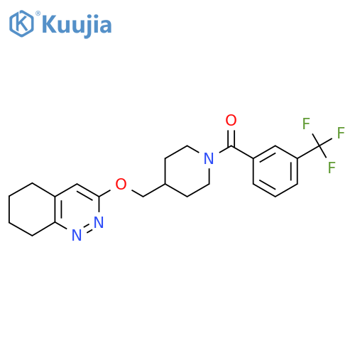 3-({1-3-(trifluoromethyl)benzoylpiperidin-4-yl}methoxy)-5,6,7,8-tetrahydrocinnoline structure