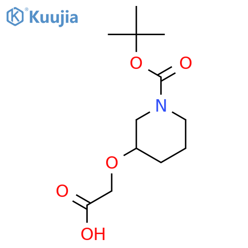 2-({1-(tert-butoxy)carbonylpiperidin-3-yl}oxy)acetic acid structure