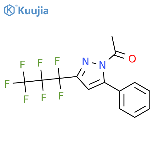 1-Acetyl-3(5)-heptafluoropropyl-5(3)-phenylpyrazole structure